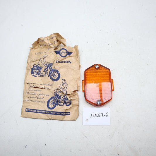 Simson Blinkerglas 8580.34 vorn oder hinten, rechteckig BL80, mit E-Kennzeichen
